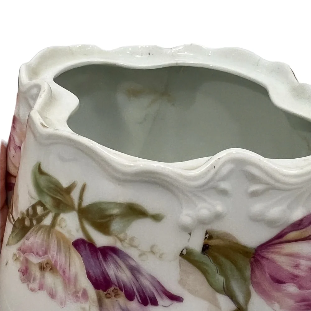 ANTIQUE Z.S.& CO PORZELLANFABRIK ZEH, SCHERZER & CO FLORAL TEAPOT